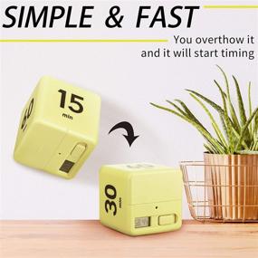 img 1 attached to Multi-functional Cube Timers for Effective Time Management - Kids Timer, Game Timer, Study Timer, Workout Timer - 1, 3, 5, 10, 15, 20, 30, 60 Minutes - White, Yellow, Blue