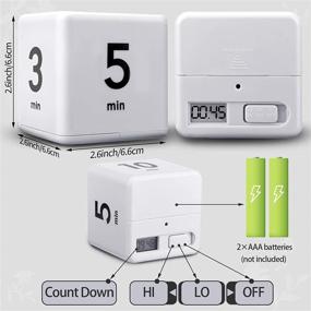 img 3 attached to Multi-functional Cube Timers for Effective Time Management - Kids Timer, Game Timer, Study Timer, Workout Timer - 1, 3, 5, 10, 15, 20, 30, 60 Minutes - White, Yellow, Blue