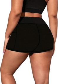 img 2 attached to Women’s Comfy Plus-Size Athletic Shorts with 🩳 Side Pockets - B.BANG Running Workout Shorts for Women