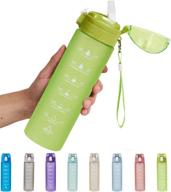 💧 stay hydrated and motivated with nooformer 24oz/32oz time marker water bottle - bpa free, leakproof, and perfect for fitness, sports, outdoors, and office logo