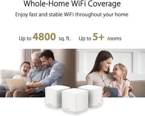 img 3 attached to 🏠 ASUS ZenWiFi AX Mini: Complete Home Coverage up to 4800 sq.ft & 5+ Rooms - Mesh WiFi 6 System (AX1800 XD4 3PK) with Special Wood Pattern and AiMesh