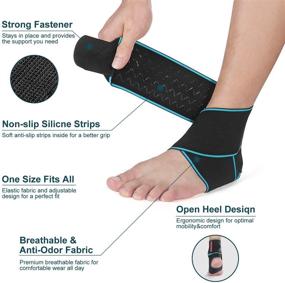 img 3 attached to 👣 SNEINO Ankle Brace for Women & Men - Breathable Comfortable Adjustable Ankle Wrap for Running, Achilles, Sprains, Pain Relief & Injury Recovery (2 Pack)