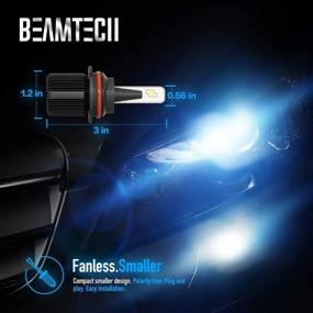 img 2 attached to BEAMTECH 9007 LED Headlight Bulb without Fan, CSP Chip Technology for Superior Brightness and Long-lasting Performance