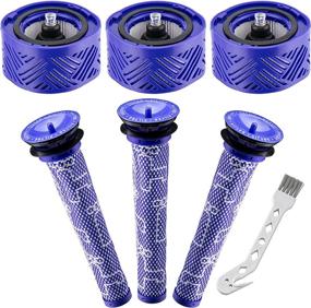 img 4 attached to 🔍 Funmit 3 HEPA Vacuum Filter & 3 Pre Filter Kit Replacement for Dyson V6 Absolute Vacuums – Enhance Your Dyson V6 Absolute Cordless Stick Vacuum Performance with Part 965661-01 & 966741-01