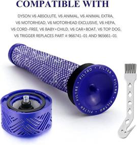 img 3 attached to 🔍 Funmit 3 HEPA Vacuum Filter & 3 Pre Filter Kit Replacement for Dyson V6 Absolute Vacuums – Enhance Your Dyson V6 Absolute Cordless Stick Vacuum Performance with Part 965661-01 & 966741-01