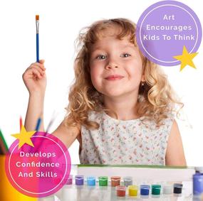 img 2 attached to Kids Bulk Acrylic Paint Sets - 24 Individual Sets of 12 Colored Paints, Glitter Paint & Brushes - Ideal for Schools, Clubs, Camps - Essential Craft Supplies for Art and Craft Projects