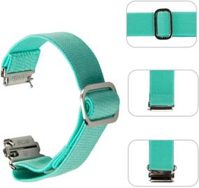 img 2 attached to Заменяемые регулируемые нейлоновые ремешки Seltureone для Fitbit Versa 2/Versa/Versa Lite - быстроразъемная мягкая часовая браслетка для женщин и мужчин (мятно-зеленая)