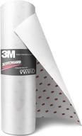 🎬 3m vvivid clear extra-wide headlight protective scratch-proof tint vinyl wrap film - 15 inch x 48 inch roll, wet-apply, including hard yellow detailer squeegee logo