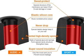 img 1 attached to 🎧 F FEYCH Премиум насадки из пены Memory Foam для наушников (6 пар) - Шумоизолирующие насадки для внутриканальных наушников с соплами диаметром 4.5-6.3 мм с коробкой для хранения (S/M/L, черные)