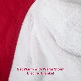 img 1 attached to Cozy Nights Ahead: Warm Storm Heated Blankets Throw for Fast Heat & Reversible Comfort – 5 Heat Settings, Auto-Off, Machine Washable – 50x60 Inch