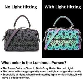 img 3 attached to 👜 Неотразимые геометрические светящиеся женские сумки: универсальные женские сумки и кошельки.
