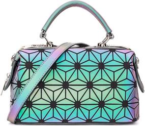 img 4 attached to 👜 Неотразимые геометрические светящиеся женские сумки: универсальные женские сумки и кошельки.