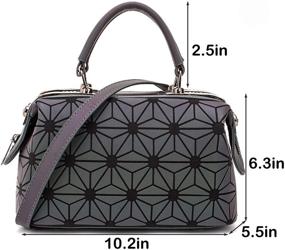 img 2 attached to 👜 Неотразимые геометрические светящиеся женские сумки: универсальные женские сумки и кошельки.