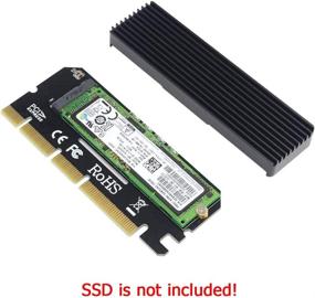 img 1 attached to 🔌 GODSHARK NVME Adapter with Heat Sink: M.2 SSD Key M to PCI Express x4/x8/x16 Converter Expansion Card - Windows XP 7 8 10 Compatible