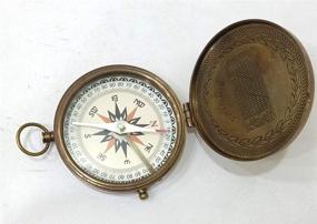 img 1 attached to 🧭 THORINSTRUMENTS American Compass Antique Vintage Brass Compass with Enhanced Navigational Device