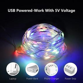 img 1 attached to Plug-in Fairy Lights - 2 Pack × 33ft LED String Lights with USB - Waterproof Rope Lights with Remote - Twinkle Lights for Garden, Living Room, Bedroom, Party, Camping - Christmas Decoration (RGB)