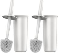 efficient white toilet bowl brush and holder set - 2 pack by mr.siga logo