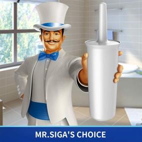 img 3 attached to Efficient White Toilet Bowl Brush and Holder Set - 2 Pack by MR.SIGA