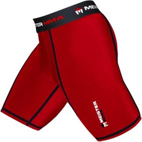 img 1 attached to 🩳 Ultimate Performance with Meister MMA Compression Rush Fight Shorts featuring Cup Pocket!