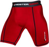 🩳 ultimate performance with meister mma compression rush fight shorts featuring cup pocket! logo