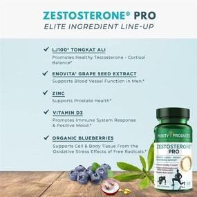 img 2 attached to 💪 Optimize-Test Pro by Purity Products - LJ100 Tongkat Ali, Zinc, Grape Seed, Vitamin D3, Organic Blueberries - Promotes Optimal Testosterone Levels, Muscle Strength, and Libido - 60 Tablets