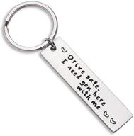 🚛 father’s day gifts: drive safe keychain for him - boyfriend, trucker, or husband. i need you here with me. personalized engraved birthday & christmas gifts for men, dad, new driver, truckers, teachers, and couples. logo