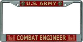 img 1 attached to Combat Engineer Chrome License Plate