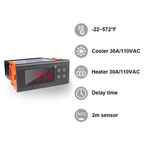 img 3 attached to 🌡️ KT8230 Digital Temperature Controller Thermostat Regulator: Efficient Fahrenheit -22~572℉ Heating Cooling for Incubator, Brooder, Refrigerator, Fermenter, Greenhouse, Reptile - 120VAC 30A