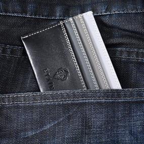 img 2 attached to Durable & Stylish Genuine Leather Men's 👔 Wallets, Card Cases & Money Organizers: The Perfect Accessory!