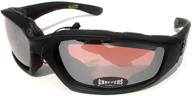 enhance your night riding experience with motorcycle glasses 011 - black frame & yellow lenses logo