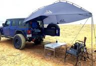 🏕️ ultimate versatility teardrop awning for suv rving, car camping, trailer, and overlanding - lightweight and durable tarp with 2 sandbags логотип