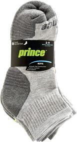 img 3 attached to Premium Prince Boys' Quarter Length Athletic Ankle Socks - Cushioned 6 Pair Pack for Active Kids