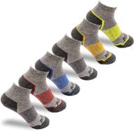 premium prince boys' quarter length athletic ankle socks - cushioned 6 pair pack for active kids logo