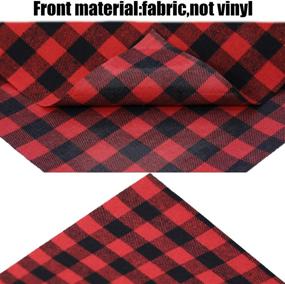 img 3 attached to 🎄 12-Pack Buffalo Plaid Heat Transfer Fabric Sheets by Windbom - 12x12 Inch Printed Vinyl Sheets for Christmas Cloth Craft, Adhesive Iron-on Fabric - Not HTV