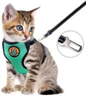 🐱 awoof kitten harness and leash: escape-proof, adjustable walking jacket for cats, kittens, and puppies – metal leash ring, soft breathable vest logo