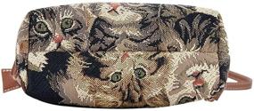 img 1 attached to 🐱 CAT Women's Handbags & Wallets: Adjustable Lightweight Signare Tapestry Sling