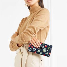 img 3 attached to Womens Printed Organizer Envelope Wallets Women's Handbags & Wallets for Wallets