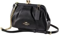 coach womens kisslock crossbody black women's handbags & wallets for crossbody bags logo