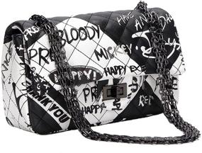 img 4 attached to VOGUZY Handbags Graffiti Crossbody Shoulder Women's Handbags & Wallets in Shoulder Bags