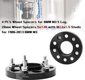 img 3 attached to Расширители колесных арок Richeer 5x120 с центрировкой для BMW 128i 135i 318is 325Ci 325xi 330Ci 330i 330xi 525i 528e 540i 633CSi 635CSi M3 M5 Z3 Z4 - повышение стабильности с помощью расширителя на 20 мм и резьбы студов 12x1.5