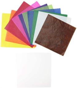 img 1 attached to 🎨 Vibrant Mercurius Kite Paper: Assorted Colors Pack, 100 Sheets, 6.25" Square