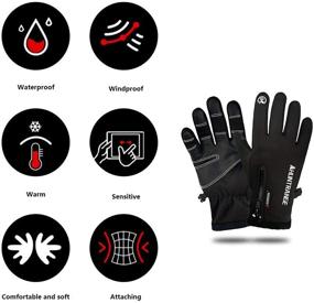 img 1 attached to Waterproof Winter Driving Gloves for Men – Screen-Friendly Accessories