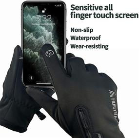 img 3 attached to Waterproof Winter Driving Gloves for Men – Screen-Friendly Accessories