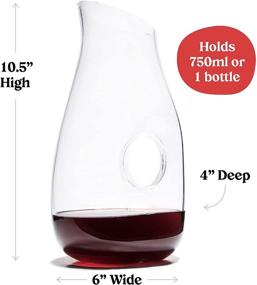 img 3 attached to 🍷 Glass Decanter Red Wine Aerator - Accessories for Gifting - Clear Carafe with Cleaning Beads - Holds 750mL Bottle