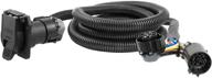 curt 56070 7-foot vehicle-side 7-pin trailer wiring harness extension, select chevrolet, dodge, ford, gmc, nissan, ram, toyota - black logo