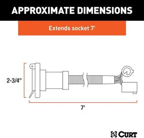 img 3 attached to CURT 56070 7-Foot Vehicle-Side 7-Pin Trailer Wiring Harness Extension, Select Chevrolet, Dodge, Ford, GMC, Nissan, Ram, Toyota - Black