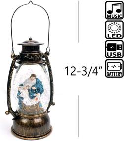 img 3 attached to 🎄 Evelyne GMT-10316-M Jesus Christ Nativity Christmas Snow Globes Musical - Perfect Christmas Home Decorations with LED Lighted Swirling Glitter Water Lantern
