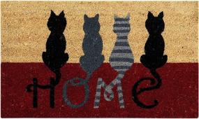 img 3 attached to 🏠 Enhance Your Home's Entrance with Better Trends Door Mat: Durable, Easy-to-Clean, Colorful & 100% Natural Coir, 18" x 30", Cat-Inspired Design