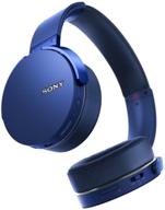 sony xb950b1 беспроводные наушники extra bass с управлением приложением в синем цвете логотип