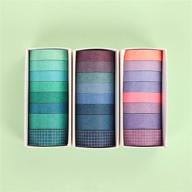 🎨 washi tape set of 24 rolls, decorative masking tape in morandi colors for arts & crafts, gift wrapping, scrapbooking, labeling or coding logo